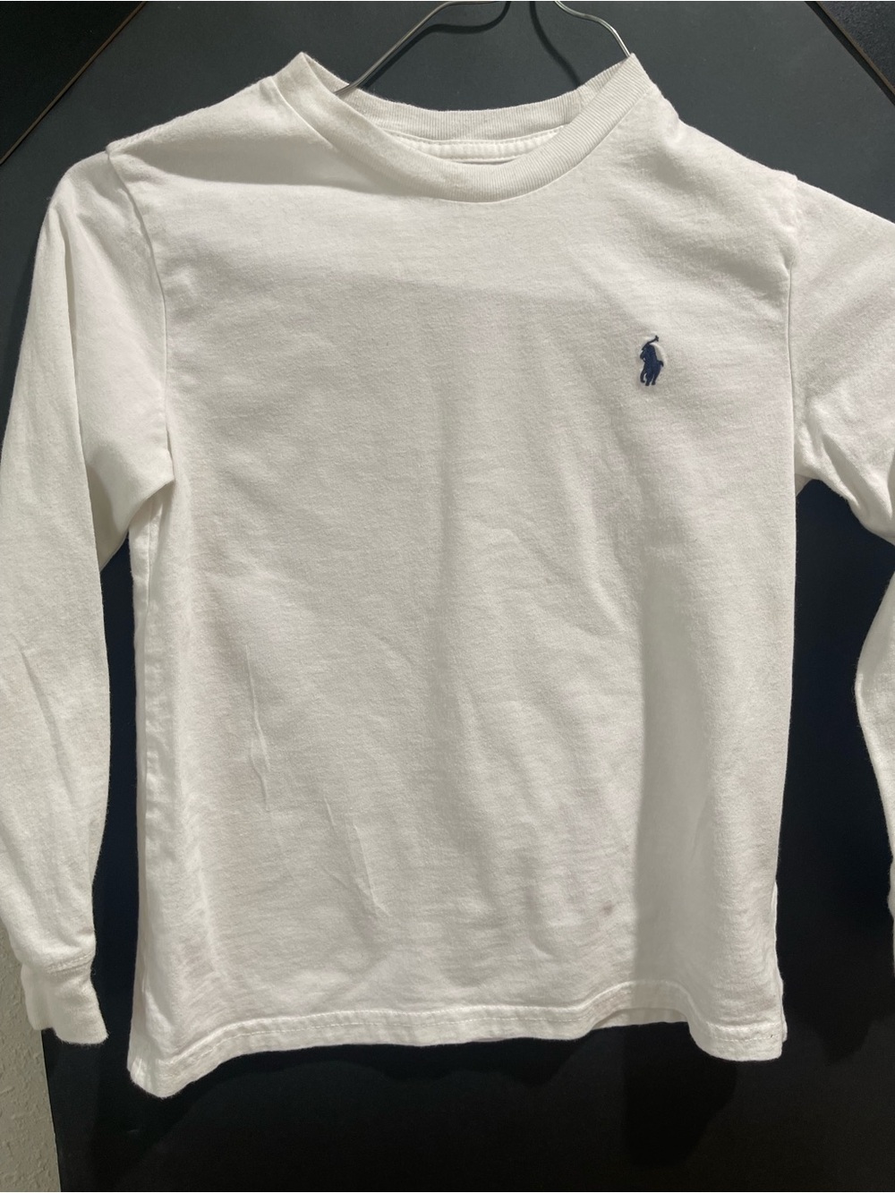 Polo by Ralph Lauren White Long-Sleeve Crewneck Tee with Navy Pony